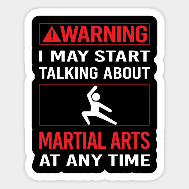 Red Warning Martial Arts Sticker by Happy Life